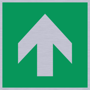 E907 Safe condition: Up / forwards arrow (90 deg supplimentary)